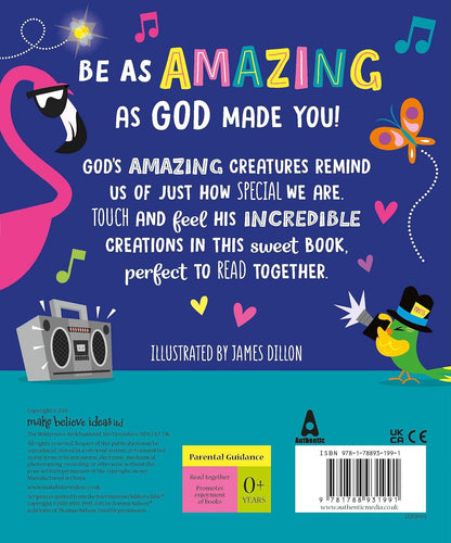 Be as Amazing as God Made You (Board Book) - Fun Touch and Feel Sections, Perfect Gift Idea