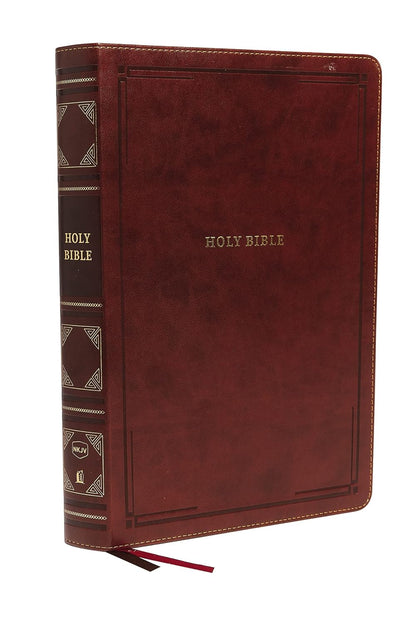 NKJV Holy Bible, Super Giant Print Reference Bible, Brown Leathersoft