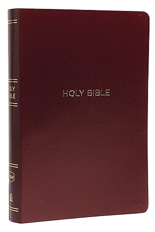 NKJV, Reference Bible, Center-Column Giant Print, Leather-Look, Burgundy, Red Letter Edition