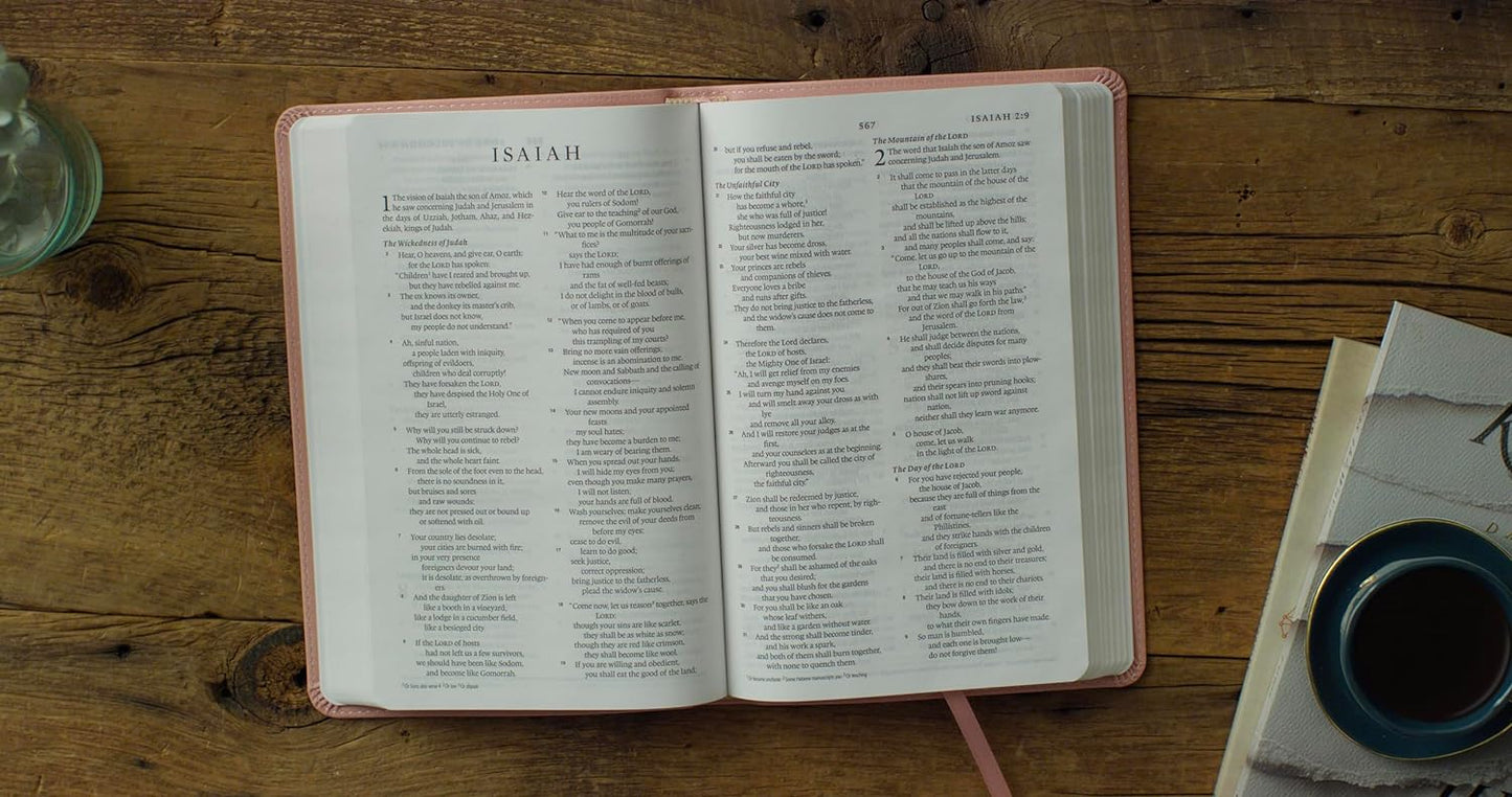 ESV Thinline Bible (Trutone, Blush Rose, Emblem Design)