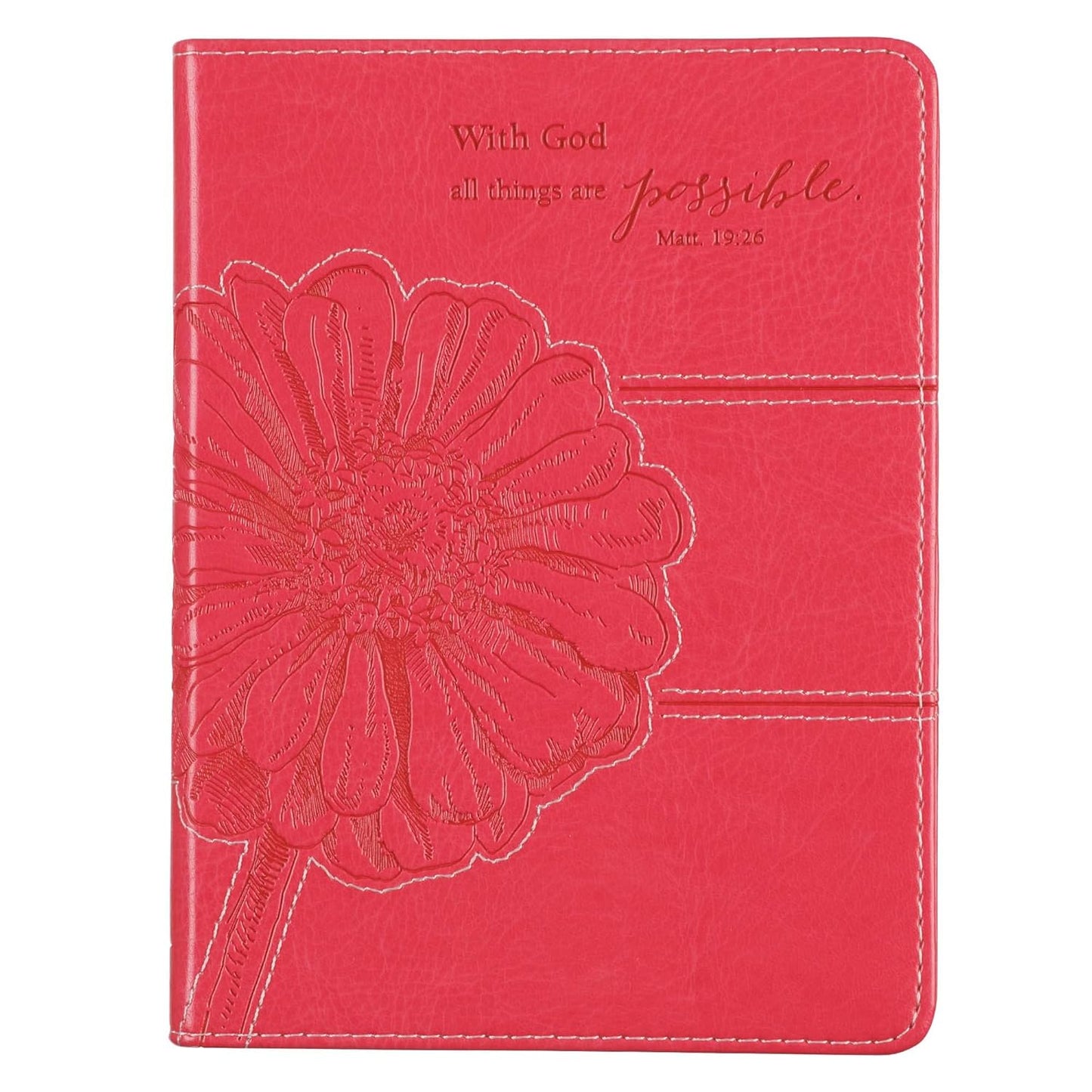 Handy-Sized Journal All Things Are Possible Mathew 19:26 Bible Verse Inspirational Scripture Notebook