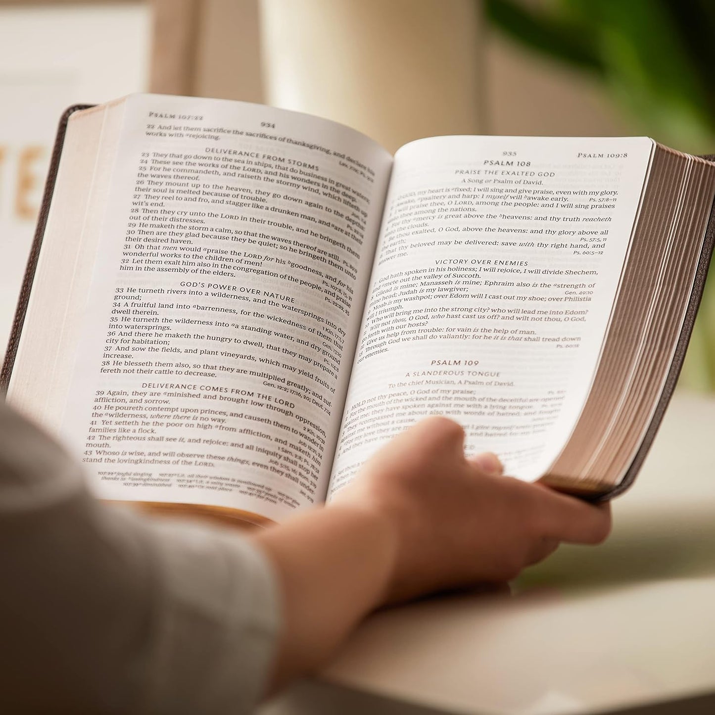KJV, End-of-Verse Reference Bible, Personal Size Large Print, Leathersoft, Purple