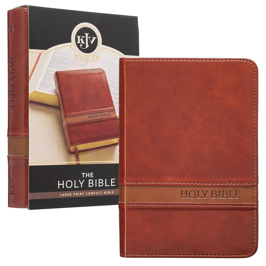 KJV Large Print Compact Bible, Brown