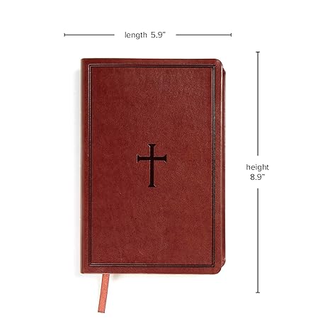 KJV Large Print Personal Size Reference Bible, Brown Leathertouch