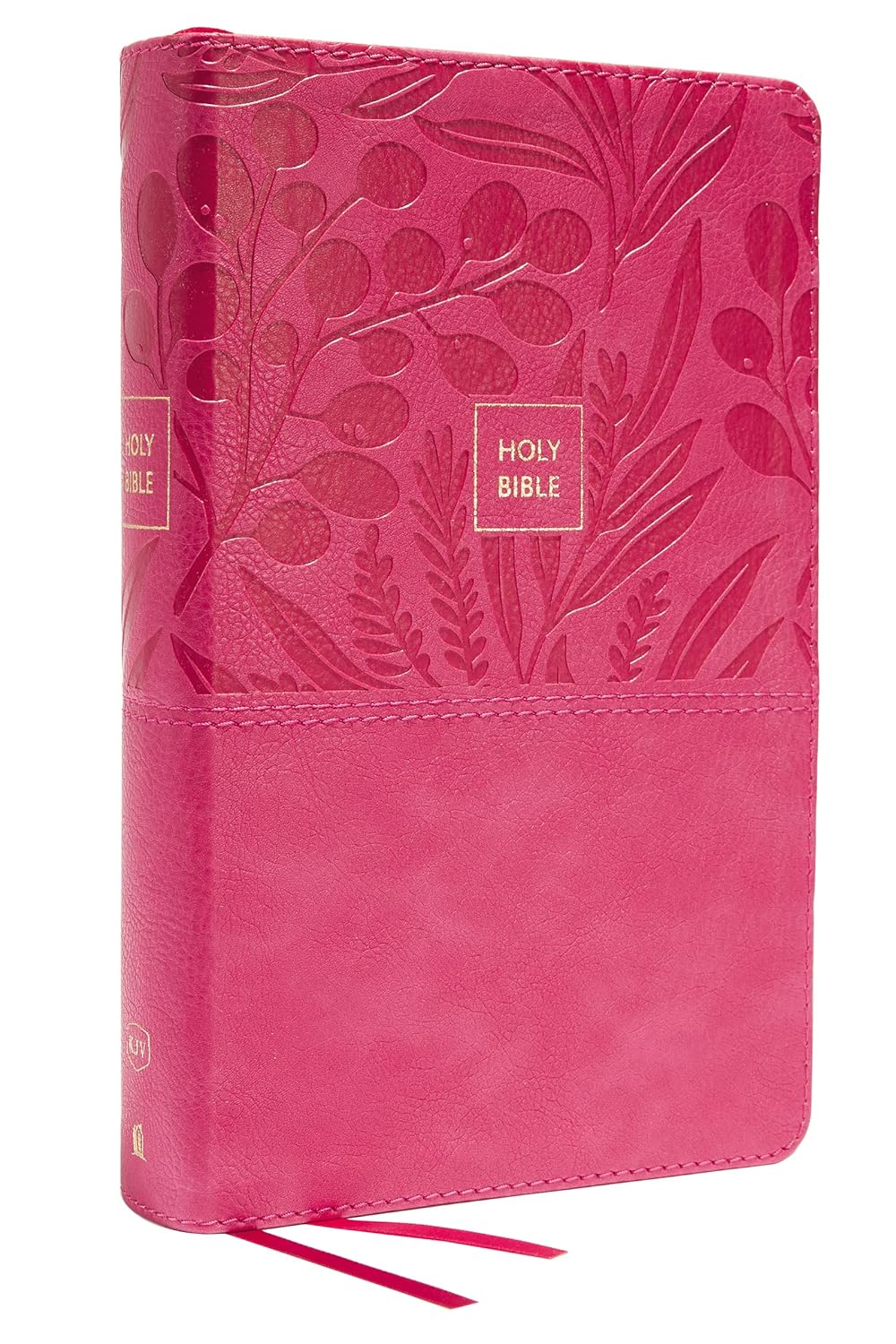 KJV, End-of-Verse Reference Bible, Personal Size Large Print, Leathersoft, Pink, Red Letter, Comfort Print