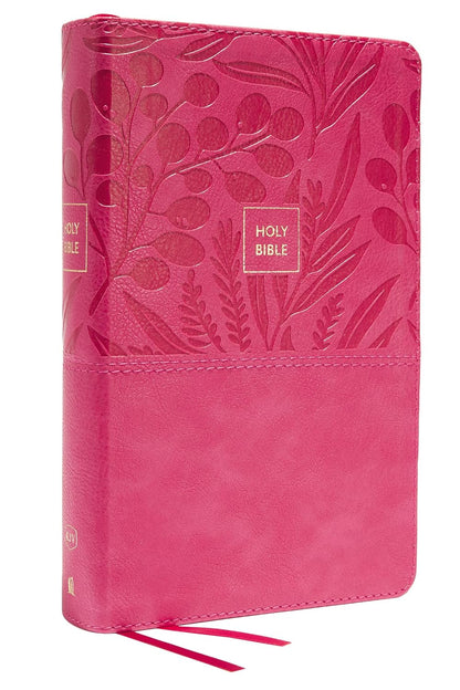 KJV, End-of-Verse Reference Bible, Personal Size Large Print, Leathersoft, Pink, Red Letter, Comfort Print