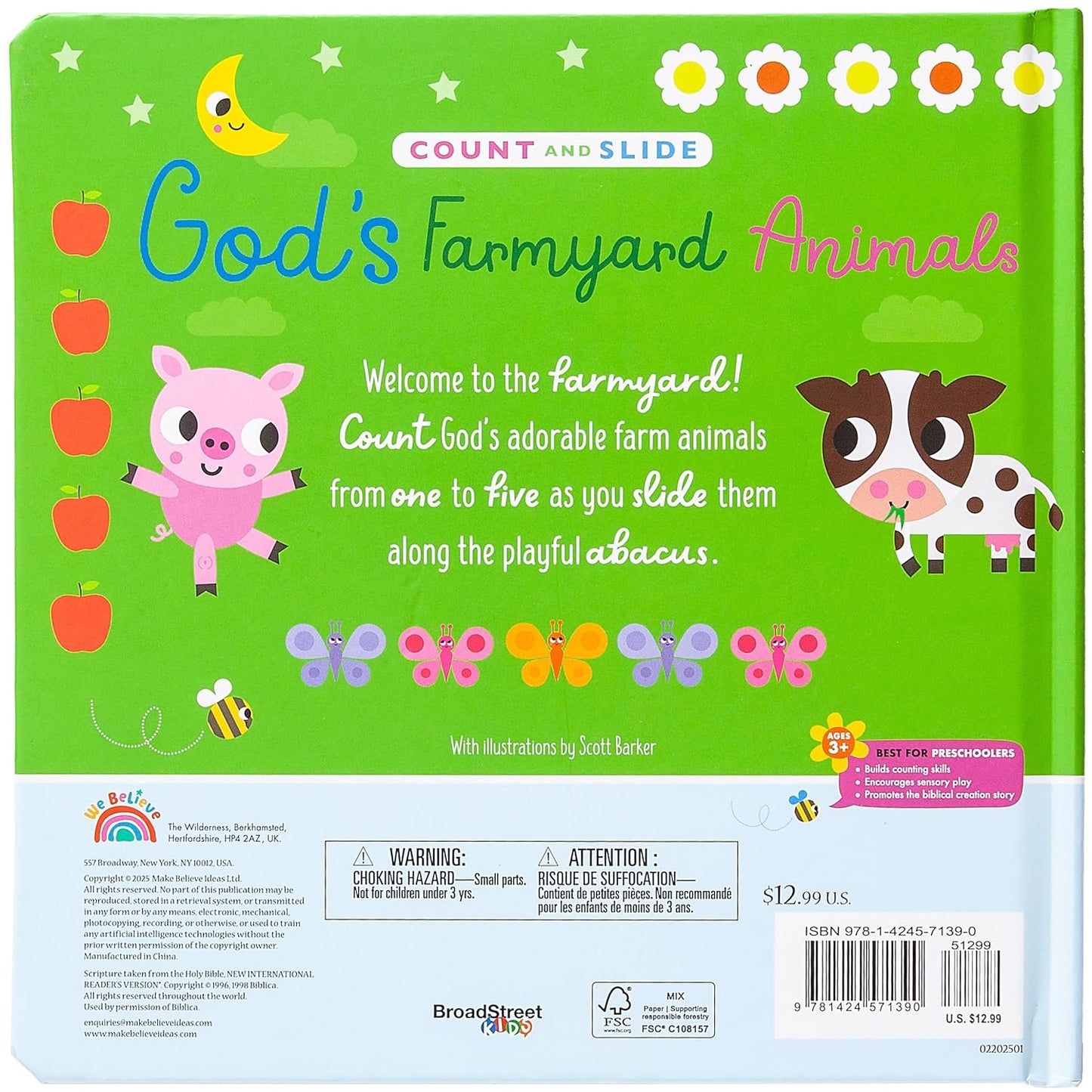 God's Farmyard Animals: A Count and Slide Book