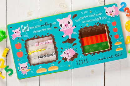 God's Farmyard Animals: A Count and Slide Book