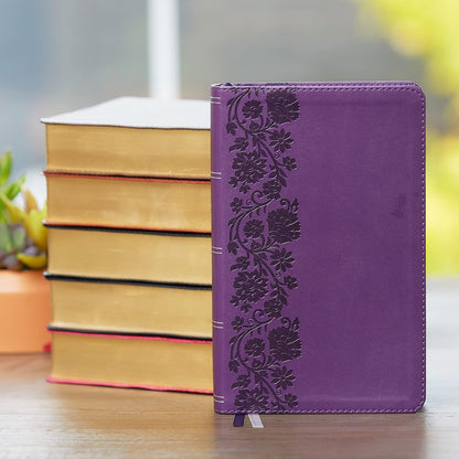 KJV, End-of-Verse Reference Bible, Personal Size Large Print, Leathersoft, Purple