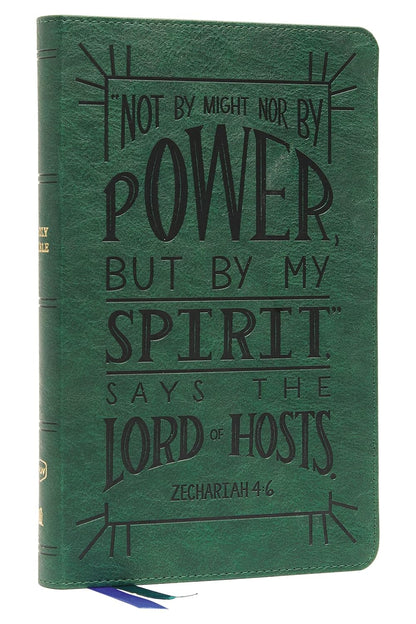 NKJV Thinline Youth Edition, Verse Art Cover Collection, Leathersoft Green