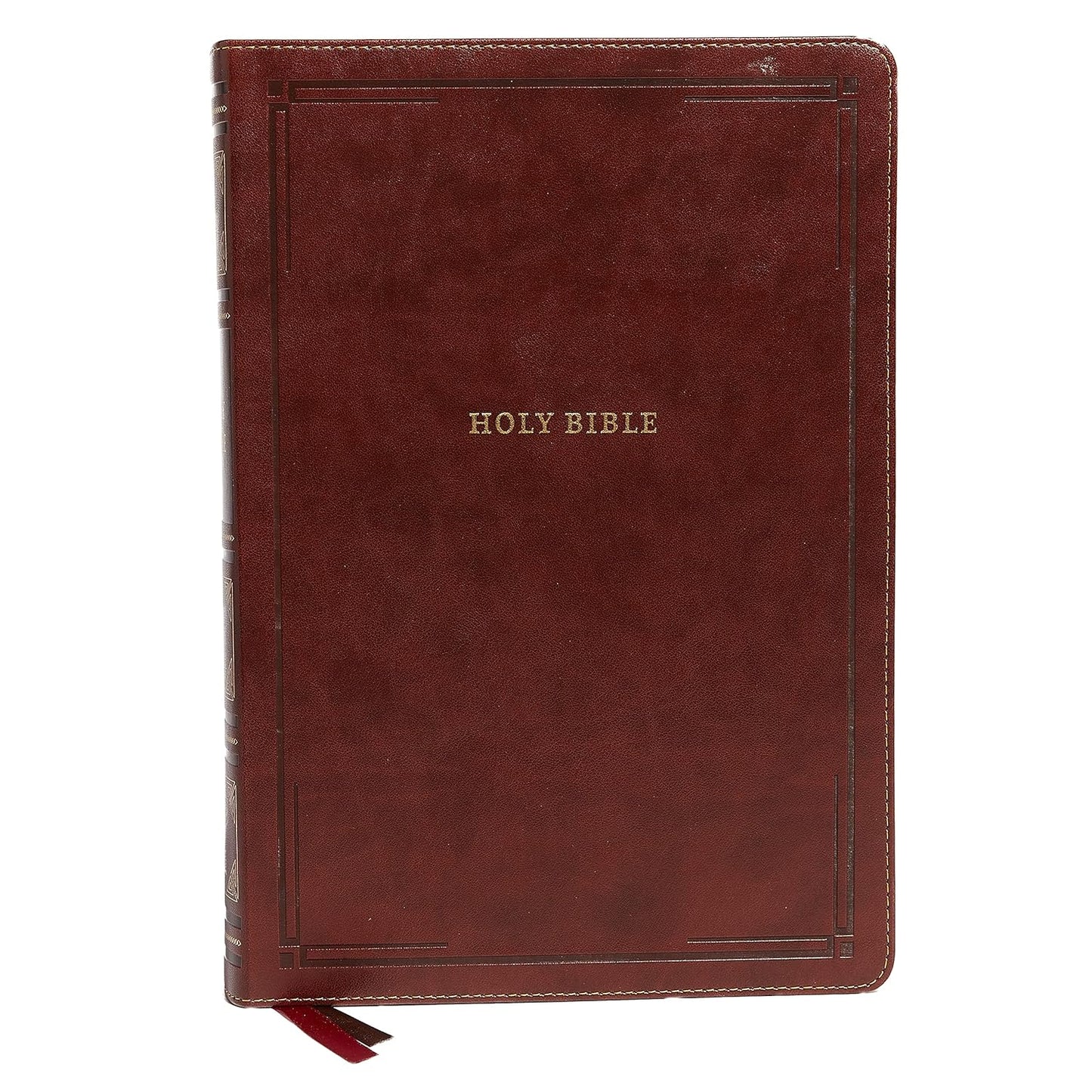 NKJV Holy Bible, Super Giant Print Reference Bible, Brown Leathersoft