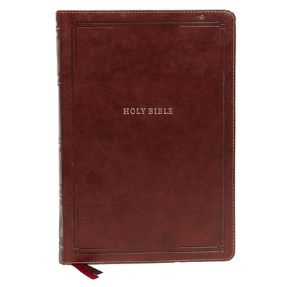 NKJV Holy Bible, Super Giant Print Reference Bible, Brown Leathersoft