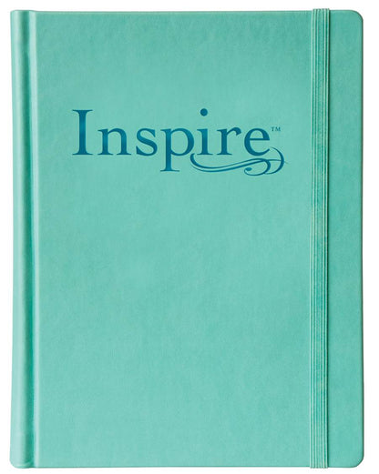 Inspire Bible NLT, Filament Enabled (Hardcover LeatherLike, Aquamarine): The Bible for Coloring & Creative Journaling