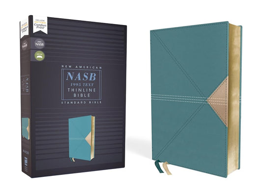 NASB, Thinline Bible, Leathersoft, Teal, Red Letter, 1995 Text, Comfort Print cover image