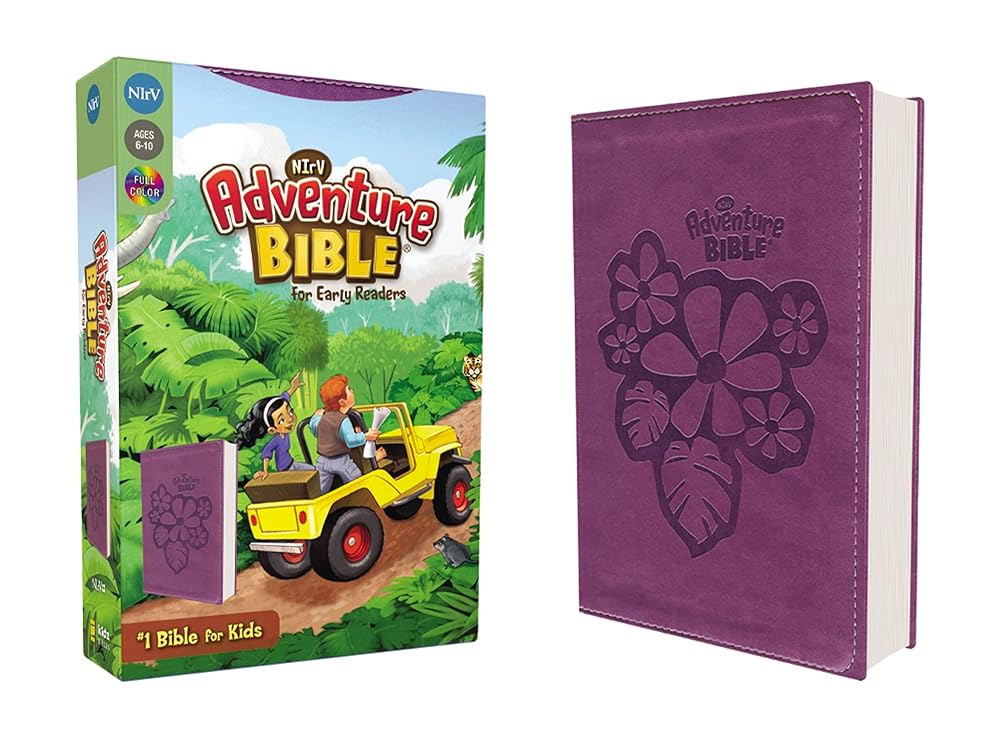 NIrV, Adventure Bible for Early Readers, Leathersoft, Purple, Full Color cover image