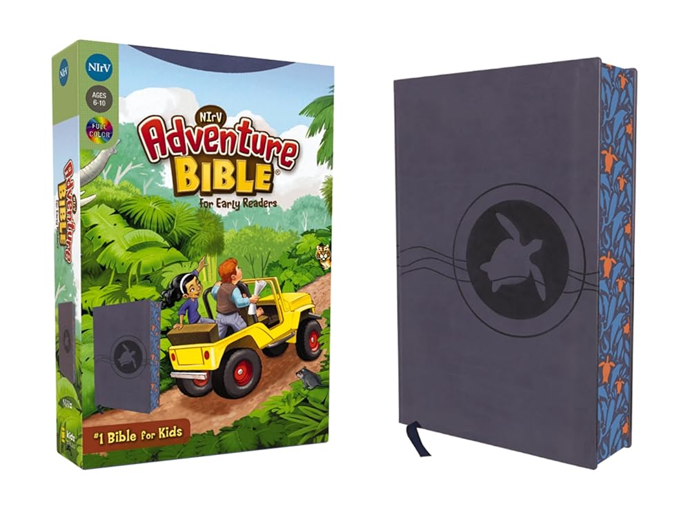 NIrV, Adventure Bible for Early Readers, Leathersoft, Blue, Full Color cover image