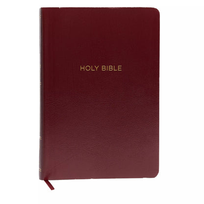 NKJV Holy Bible, Super Giant Print Reference Bible, Burgundy Leather-look