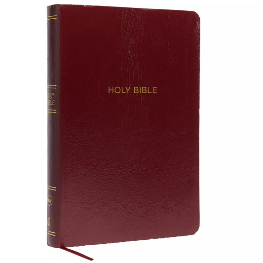 NKJV Holy Bible, Super Giant Print Reference Bible, Burgundy Leather-look