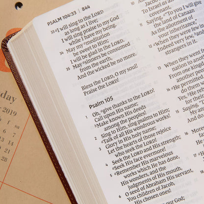 NKJV Holy Bible, Super Giant Print Reference Bible, Burgundy Leather-look