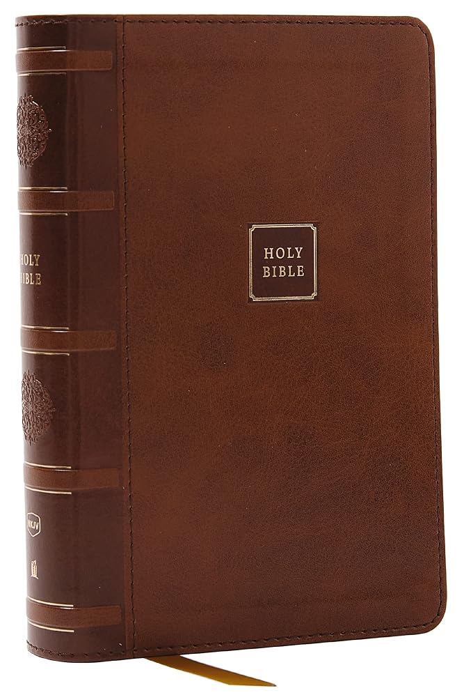 NKJV Compact Paragraph-Style Bible w/ 43,000 Cross References, Brown Leathersoft, Red Letter, Comfort Print: Holy Bible, New King James Version: Holy Bible, New King James Version cover image