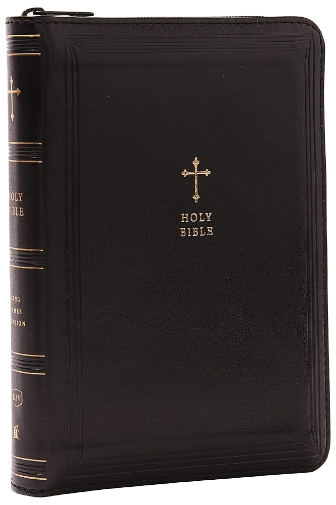 KJV Holy Bible: Compact with 43,000 Cross References, Black Leathersoft Zipper Closure, Red Letter, Comfort Print: King James Version cover image