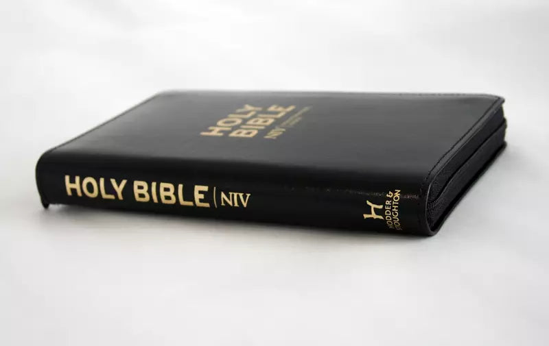 NIV Pocket Black Bonded Leather Bible with Zip