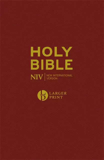 NIV Larger Print Burgundy Hardback Bible