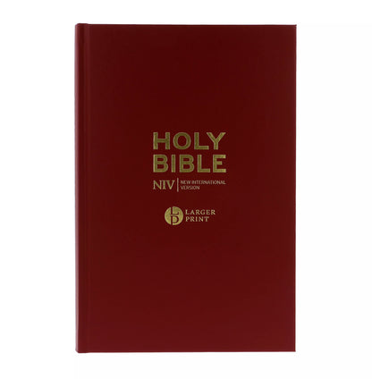 NIV Larger Print Burgundy Hardback Bible