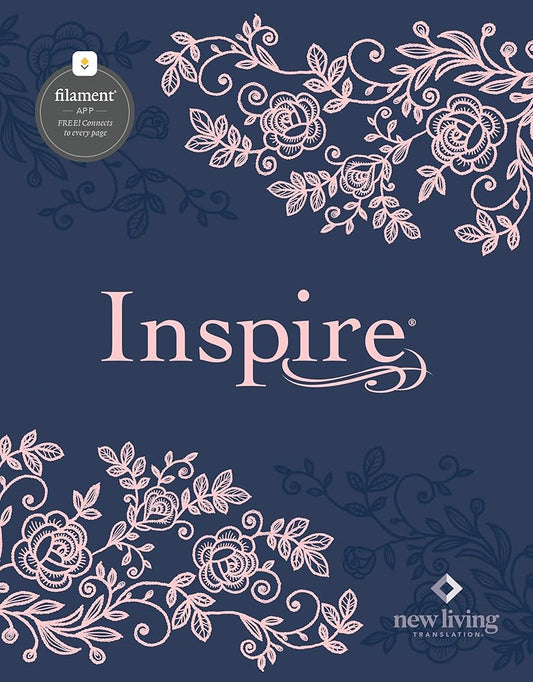 Inspire Bible NLT, Filament Enabled (Hardcover LeatherLike, Navy) cover image