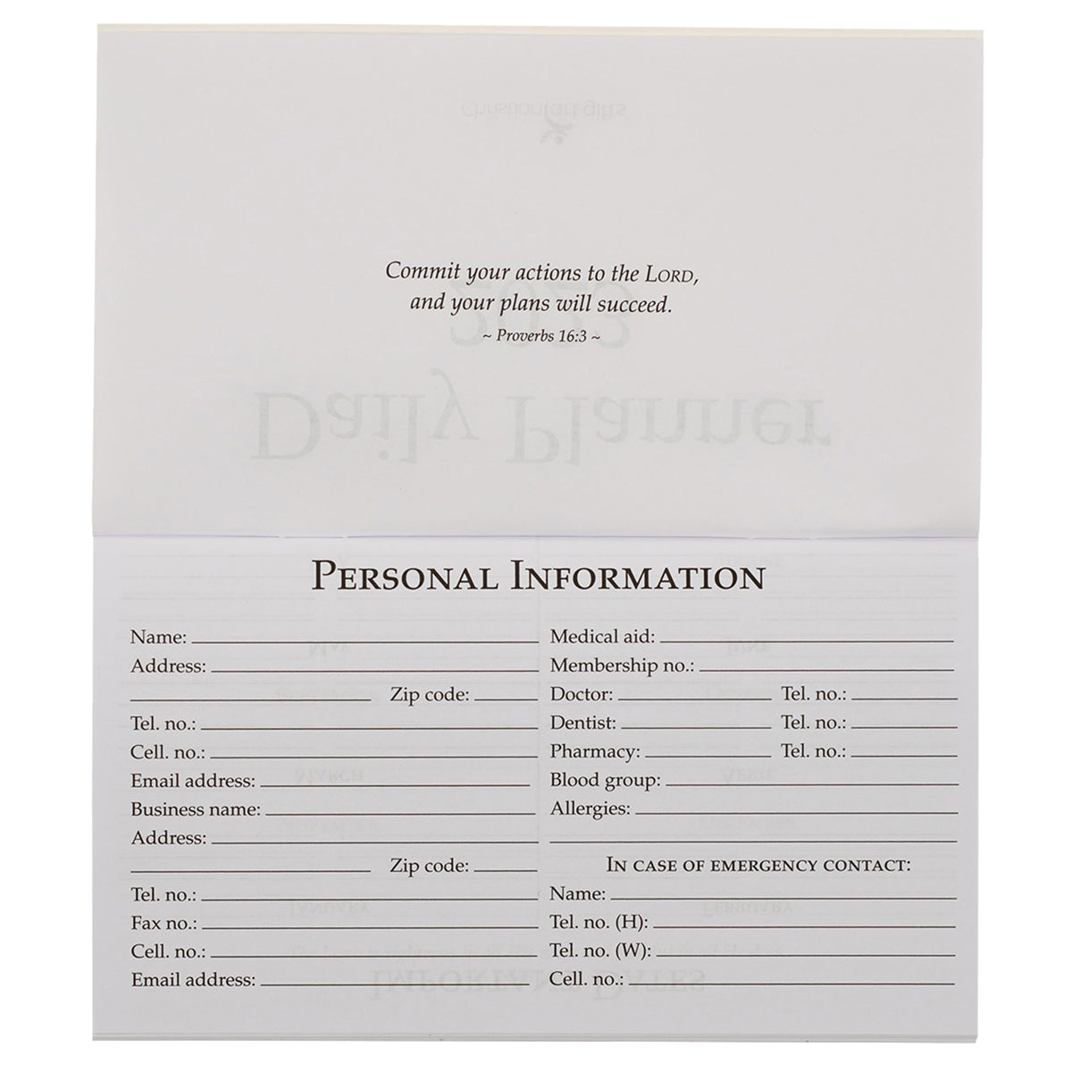 2025 Diary - Daily Planner - The Lord is My Light and My Salvation