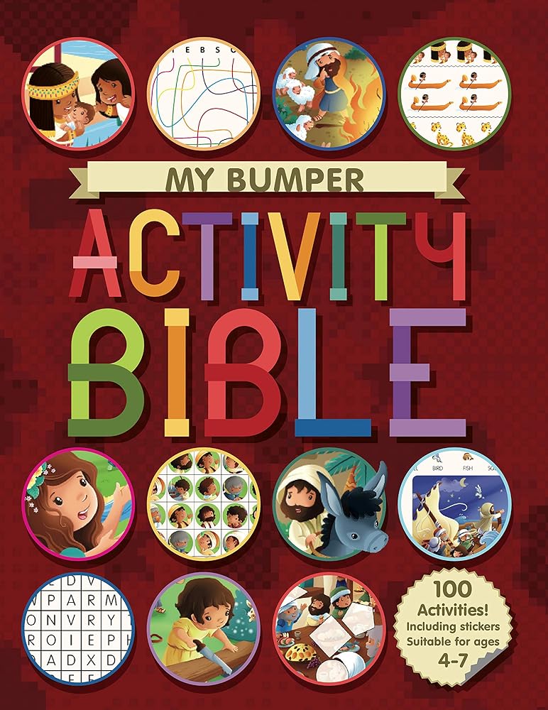 My Bumper Activity Bible (Paperback) - Word Searches, Puzzles, Crosswords, Stickers and Bible Stories, Gift Idea, Perfect for Sunday School Prizes and More cover image