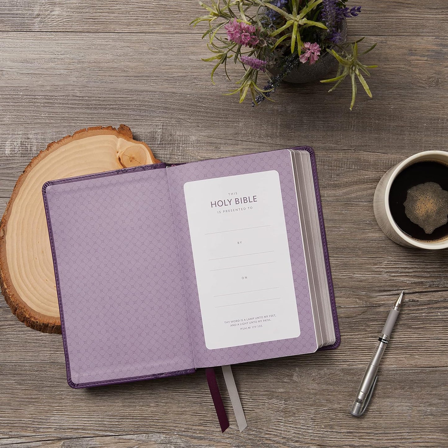 KJV, End-of-Verse Reference Bible, Personal Size Large Print, Leathersoft, Purple