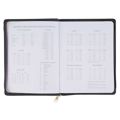 2027 Pray Without Ceasing Large Zippered Green Floral Faux Leather 18-Month Planner for Women- 1 Thessalonians 5:17