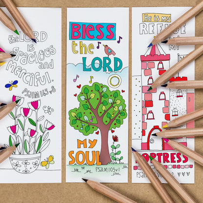 10 Exploring the Psalm Colouring Bookmarks