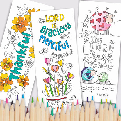 10 Exploring the Psalm Colouring Bookmarks