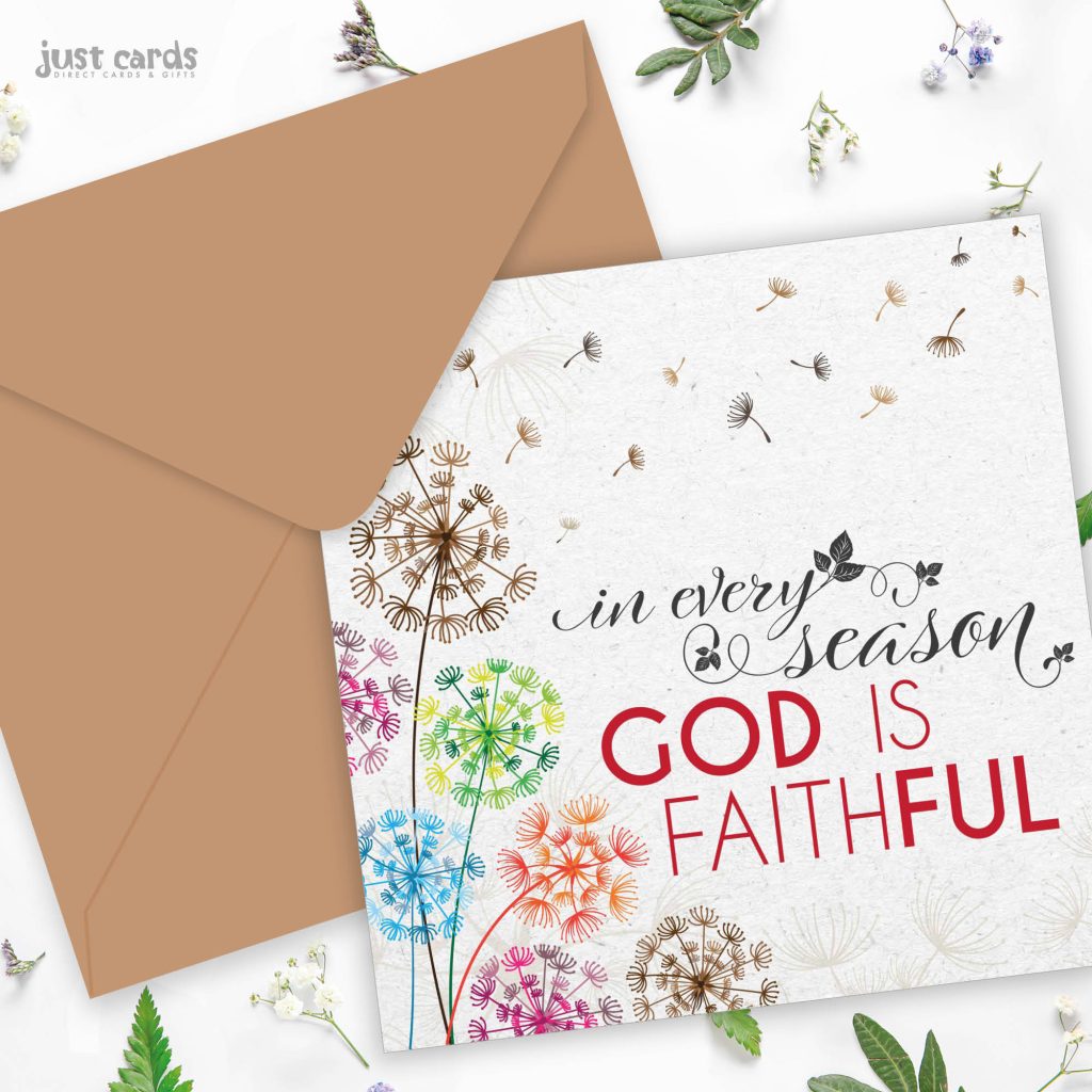 God is Faithful Christian Seeded Card