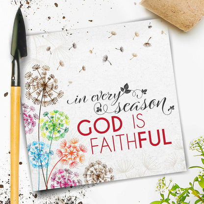 God is Faithful Christian Seeded Card