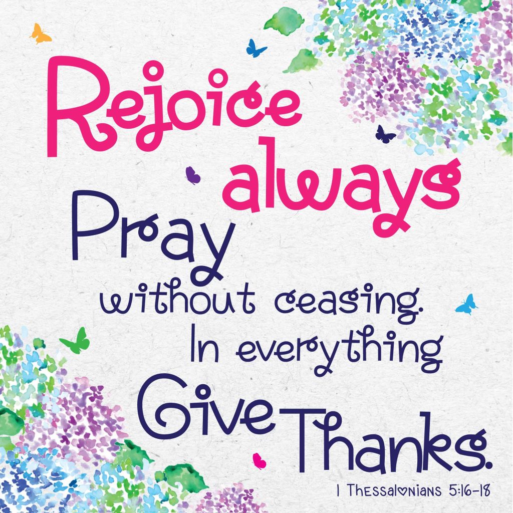 Rejoice Always Christian Seeded Card