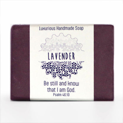 Lavender Handmade Soap with Bible verse