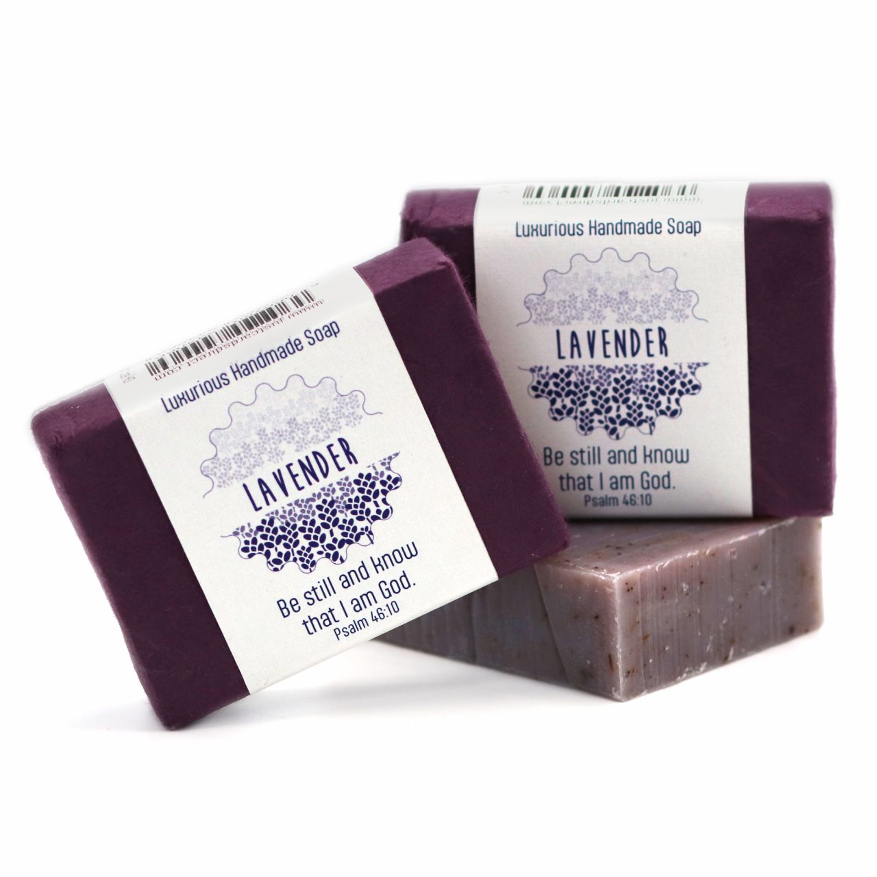 Lavender Handmade Soap with Bible verse