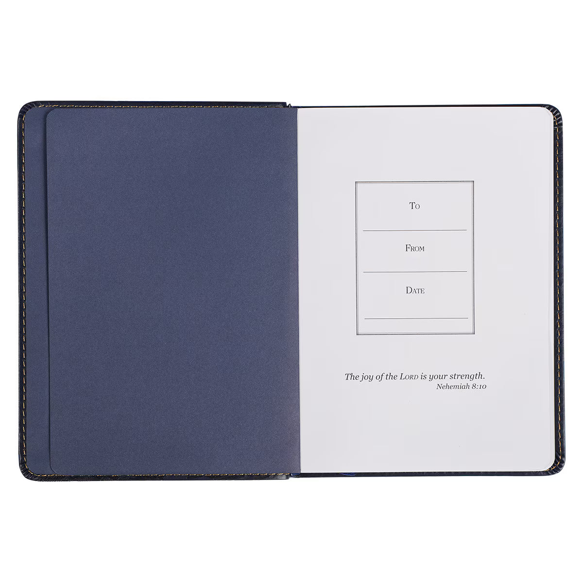 Wings Like Eagles Navy Blue Handy-sized Faux Leather Journal - Isaiah 40:31