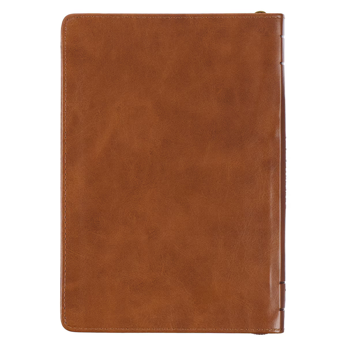 Be Strong Toffee-brown Faux Leather Classic Journal with Zippered Closure - Joshua 1:9