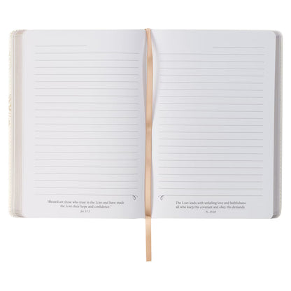 Everything Beautiful White Faux Leather Classic Journal - Ecclesiastes 3:11