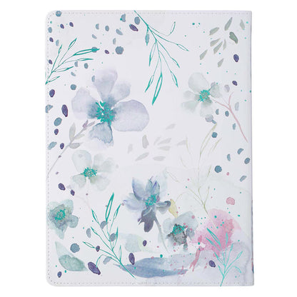 Be Still White Faux Leather Prayer Journal for Women