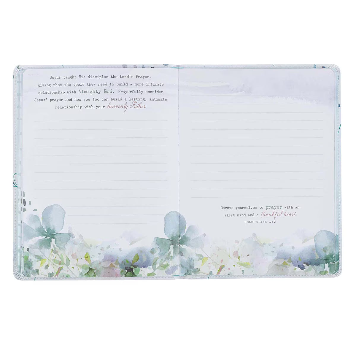 Be Still White Faux Leather Prayer Journal for Women