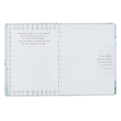 Be Still White Faux Leather Prayer Journal for Women