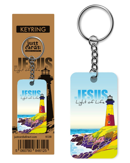 Jesus Light of Life Keyring