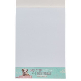 Teal Puppy Notepad - Psalm 23:5