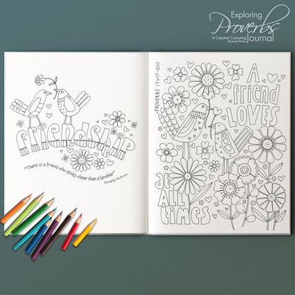 Exploring Proverbs Inspirational Colouring Journal