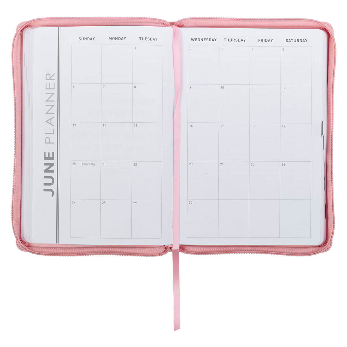 2027 Walk by Faith Pink Faux Leather Executive Planner with Zipper Closure - 2 Corinthians 5:7